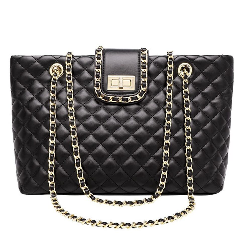 Quilted Hobo Shoulder Bag for Women Large Capacity Black - Picture 1 of 6